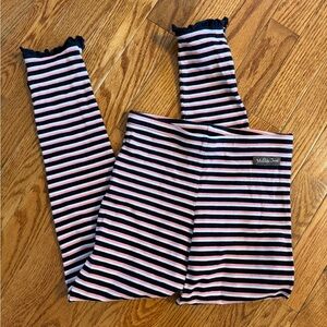 Matilda Jane Pink and Black Striped Leggings